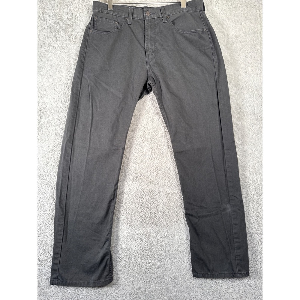 Levi's‎ 505 Regular Fit Jeans Mens W33 L30 Black Denim Pants Classic Style Barn